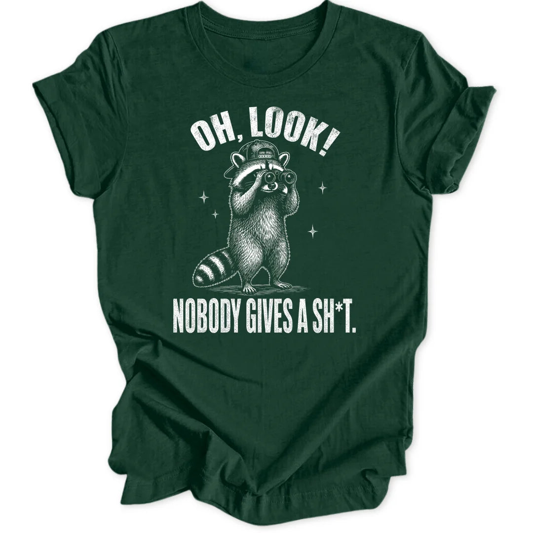 Oh Look Raccoon - Forest Green