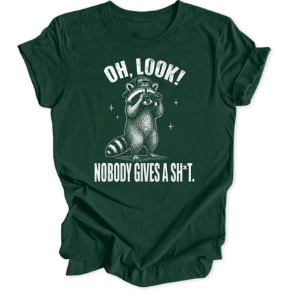 Oh Look Raccoon - Forest Green