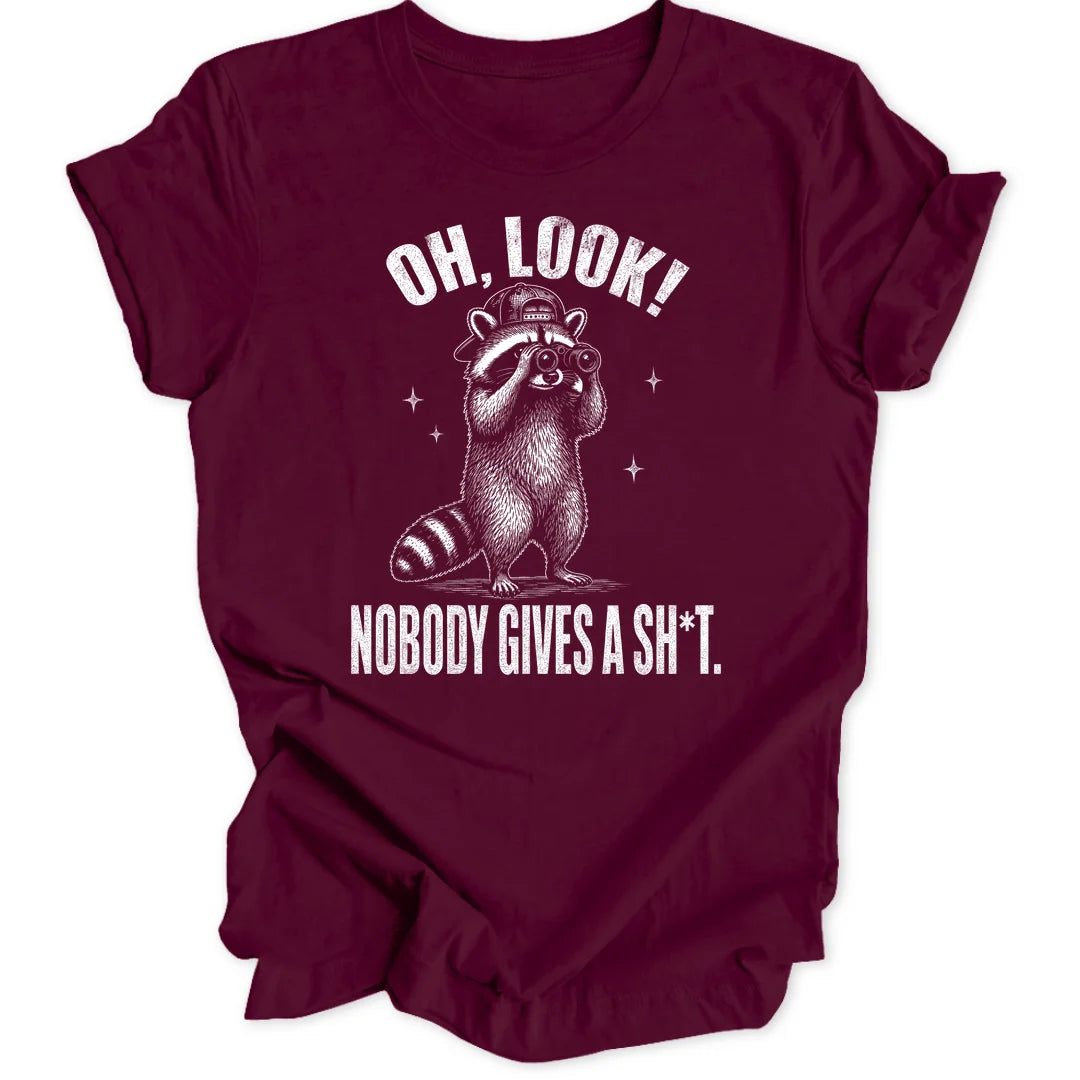Oh Look Raccoon - Maroon
