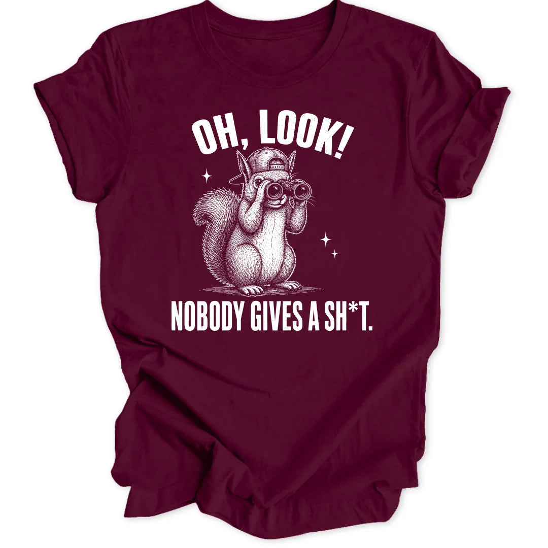 Oh Look Squirrel - Maroon