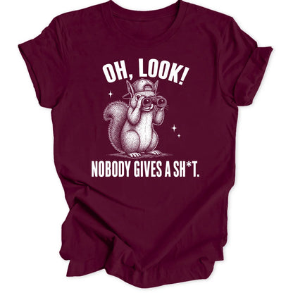 Oh Look Squirrel - Maroon