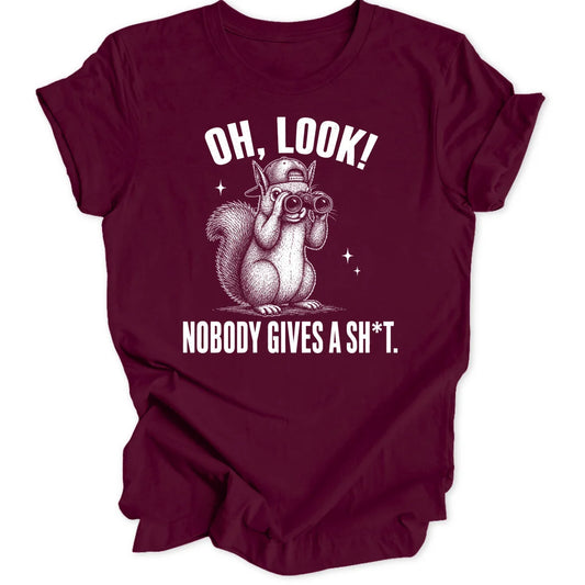 Oh Look Squirrel - Maroon