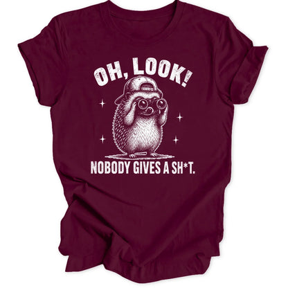 Oh Look Hedgehog - Maroon