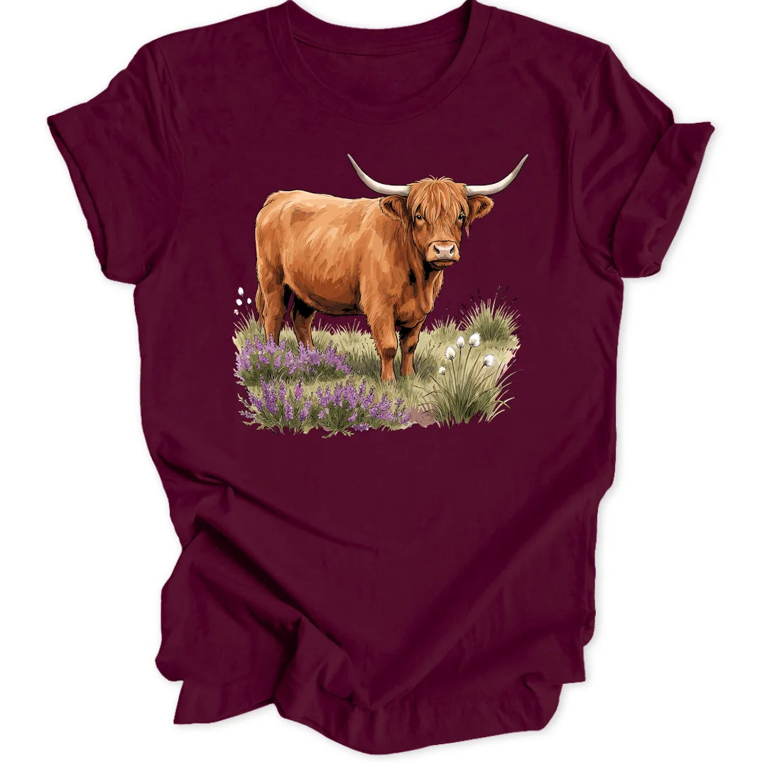 Heather Cow - Maroon
