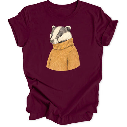 Rollkragen Dachs - Maroon