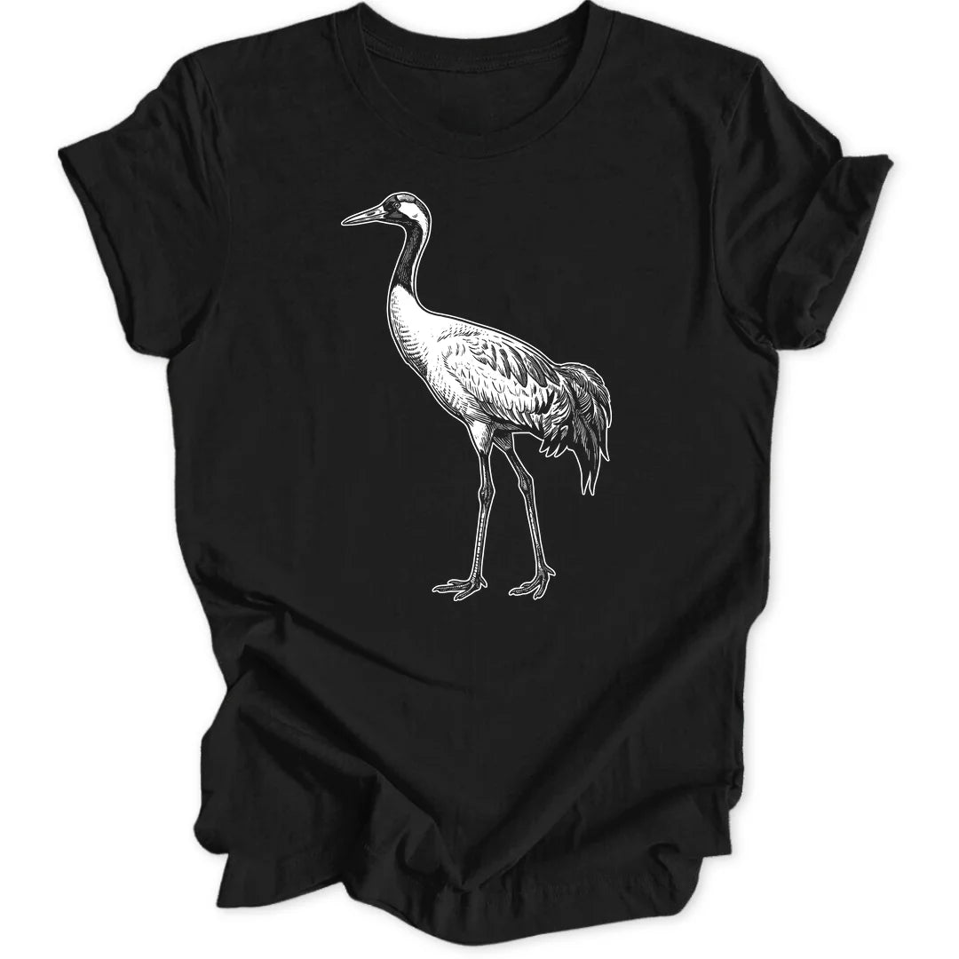 Crane Engraving - Black