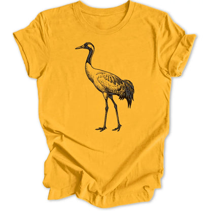 Crane Engraving - Gold