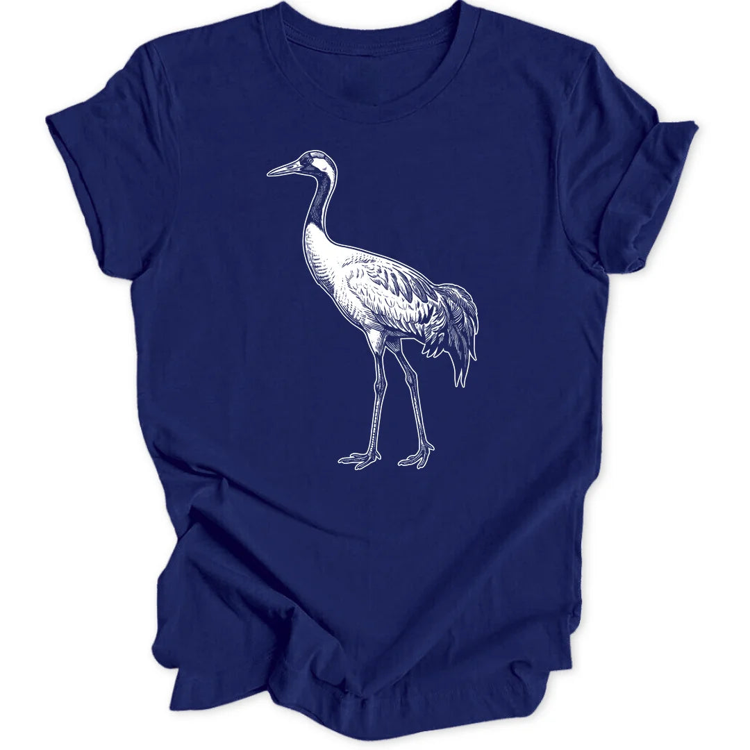 Crane Engraving - Navy