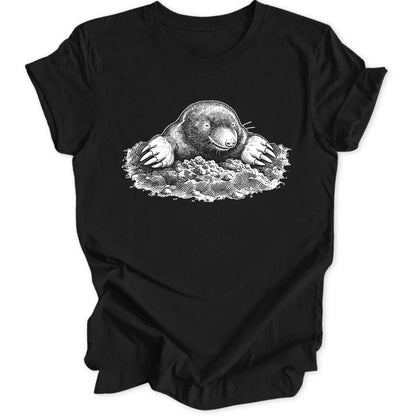 Maulwurf Woodcut - Black