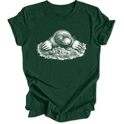 Maulwurf Woodcut - Forest Green