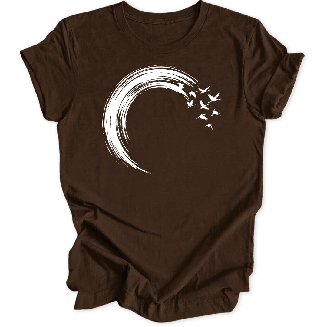 Brushstroke Cranes - Dark Chocolate