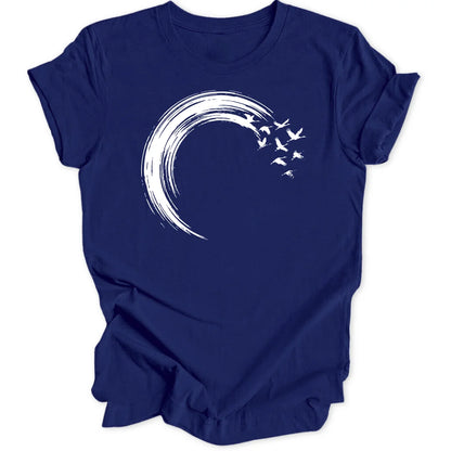Brushstroke Cranes - Navy