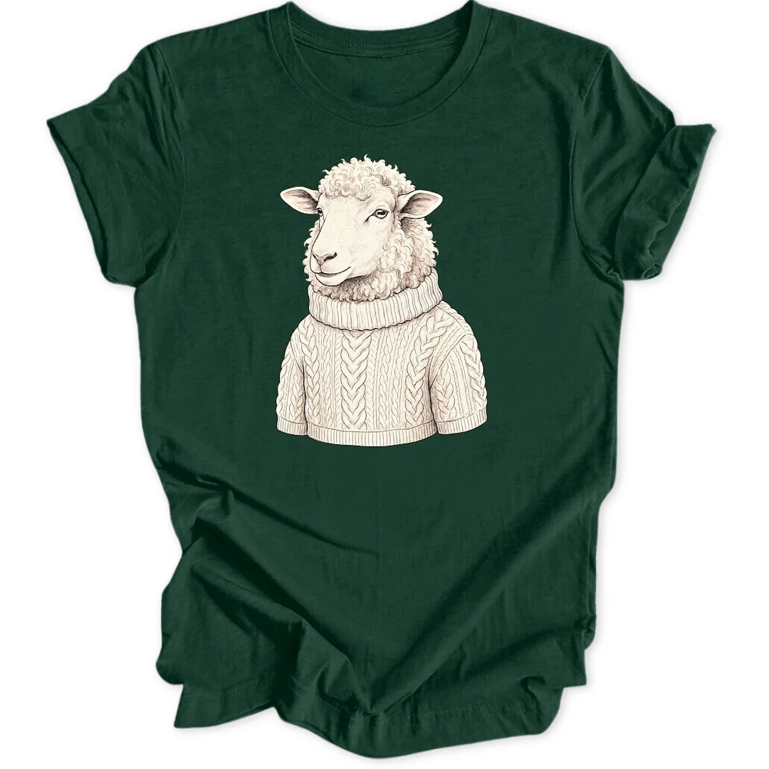 Wollpullover Schaf - Forest Green