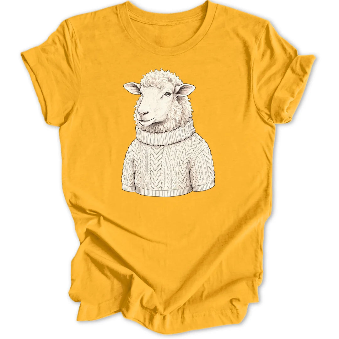 Wollpullover Schaf - Gold