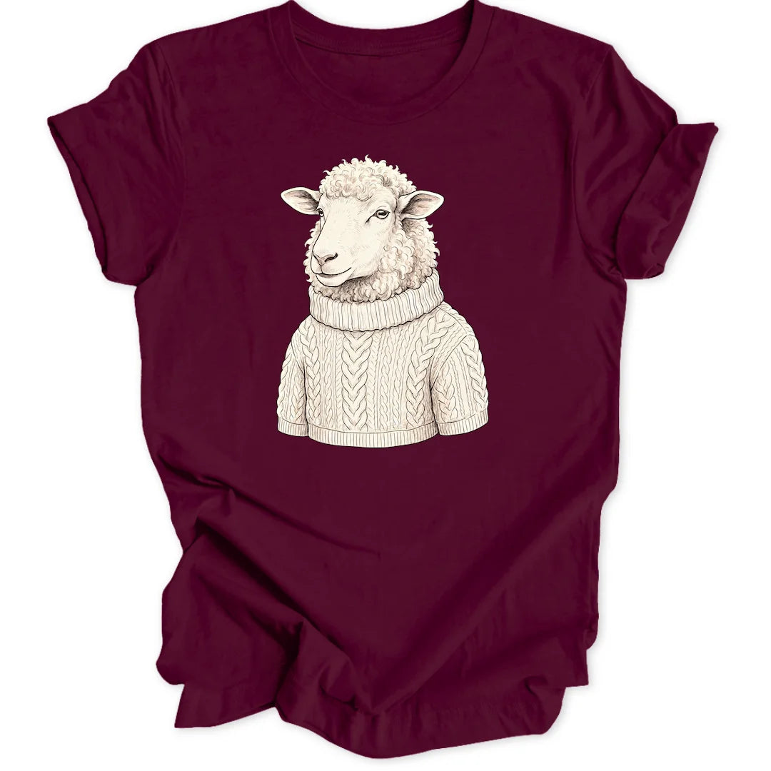 Wollpullover Schaf - Maroon