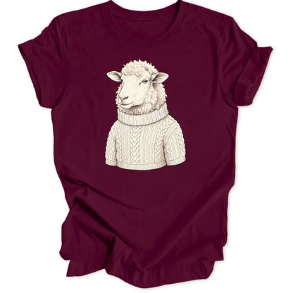 Wollpullover Schaf - Maroon
