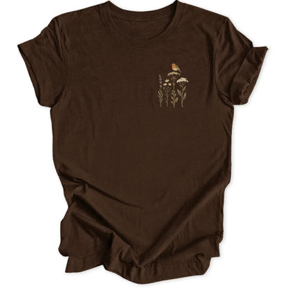 Wildflower Robin Mini-Print - Dark Chocolate