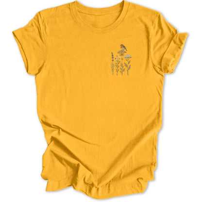 Wildflower Robin Mini-Print - Gold