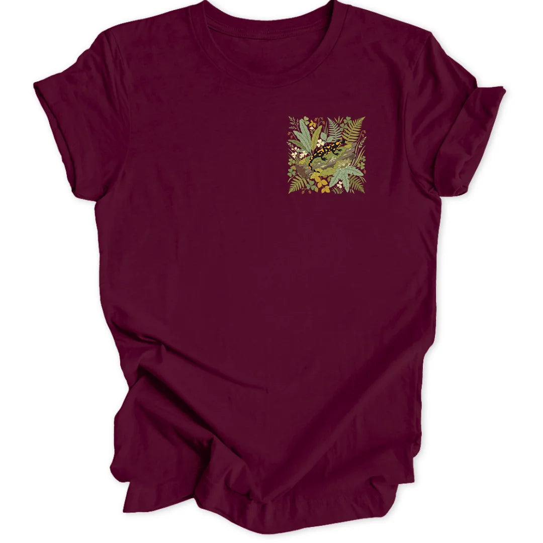 Meadow Salamander Mini-Print - Maroon