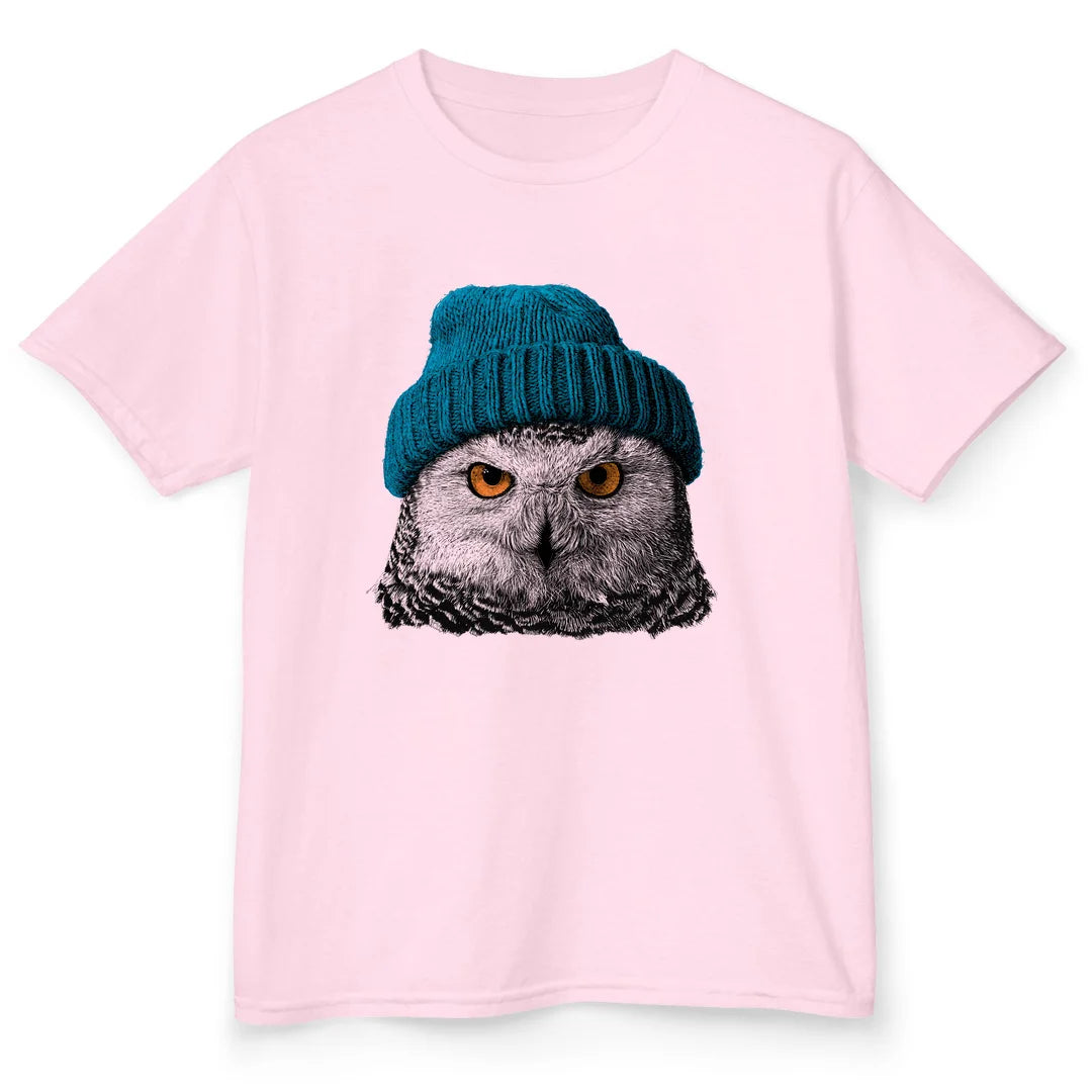 Beanie Snowy Owl - Light Pink