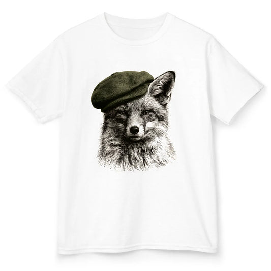 Flat Cap Fox - White