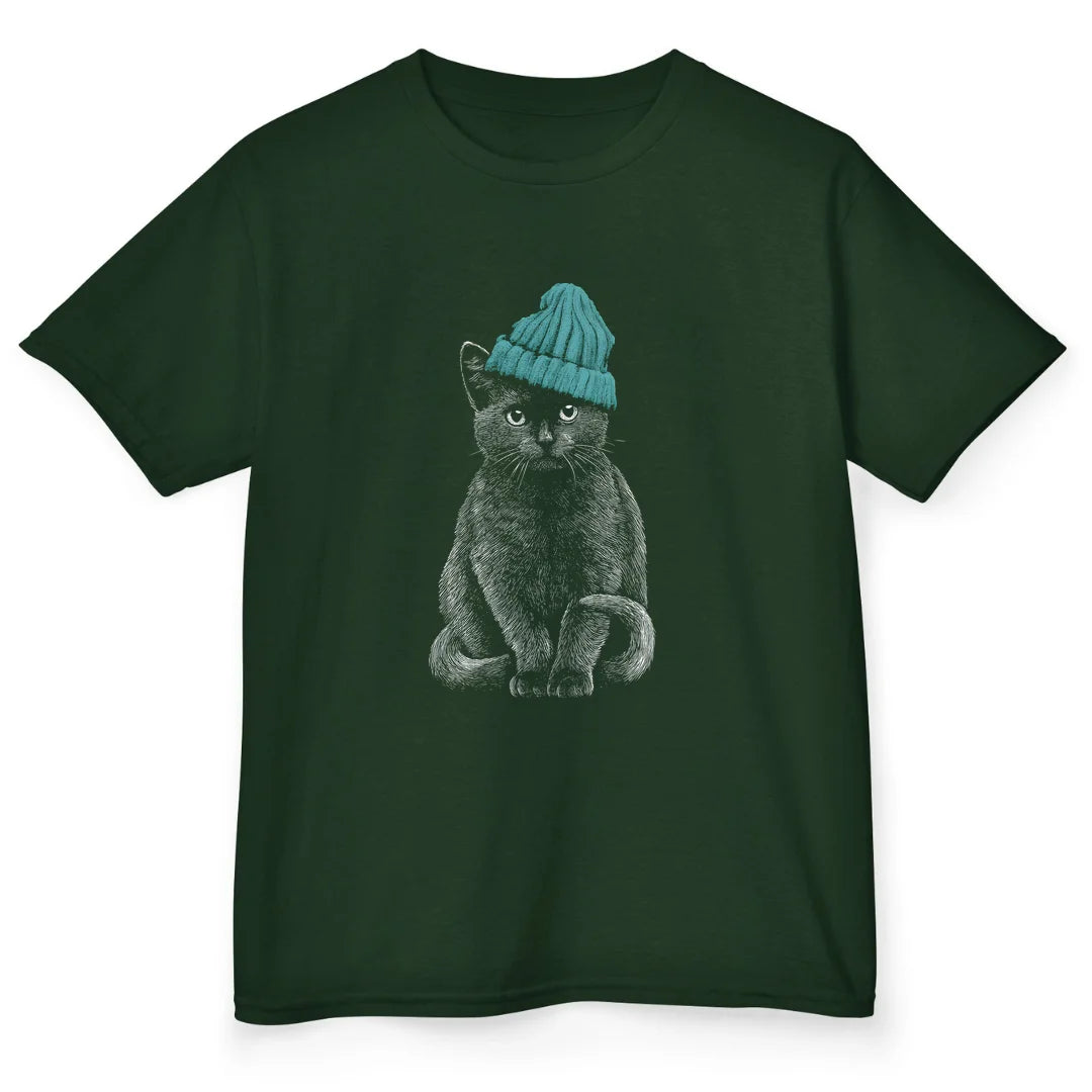 Beanie Cat - Forest Green