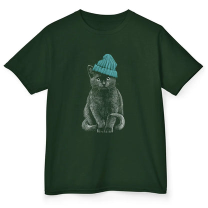 Beanie Cat - Forest Green