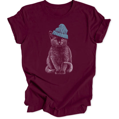 Beanie Cat - Maroon
