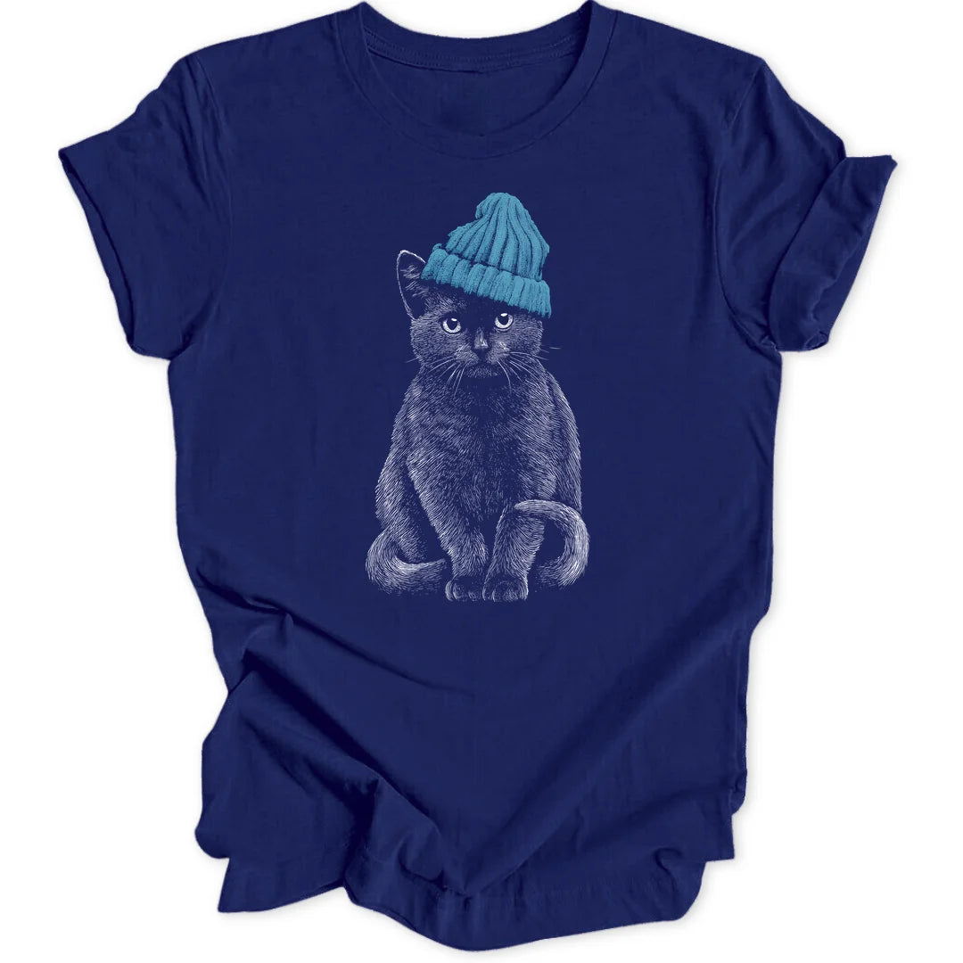 Beanie Cat - Navy