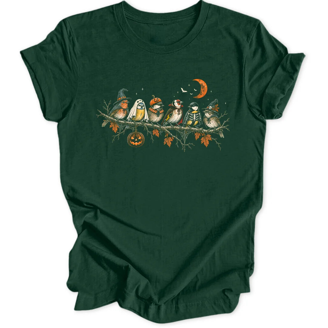 Spooky Bird Branch - Forest Green