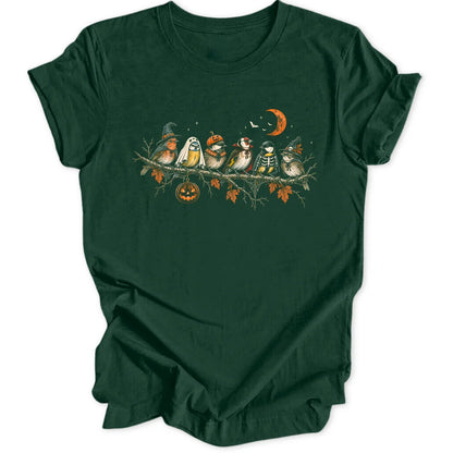 Spooky Bird Branch - Forest Green