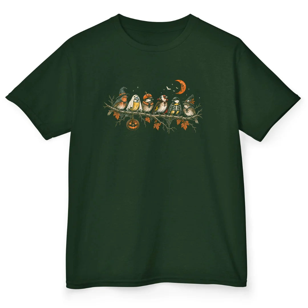 Spooky Bird Branch - Forest Green