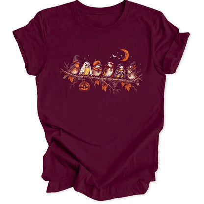 Spooky Bird Branch - Maroon