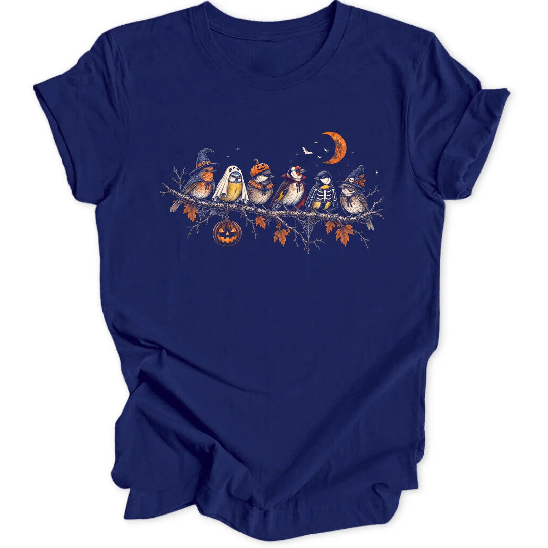 Spooky Bird Branch - Navy