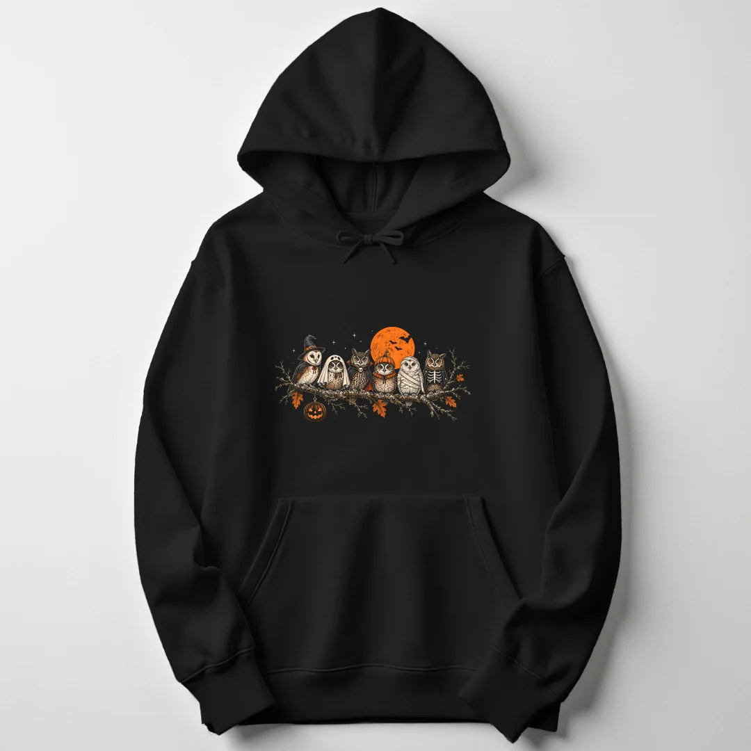 Spooky Owl Branch - Black
