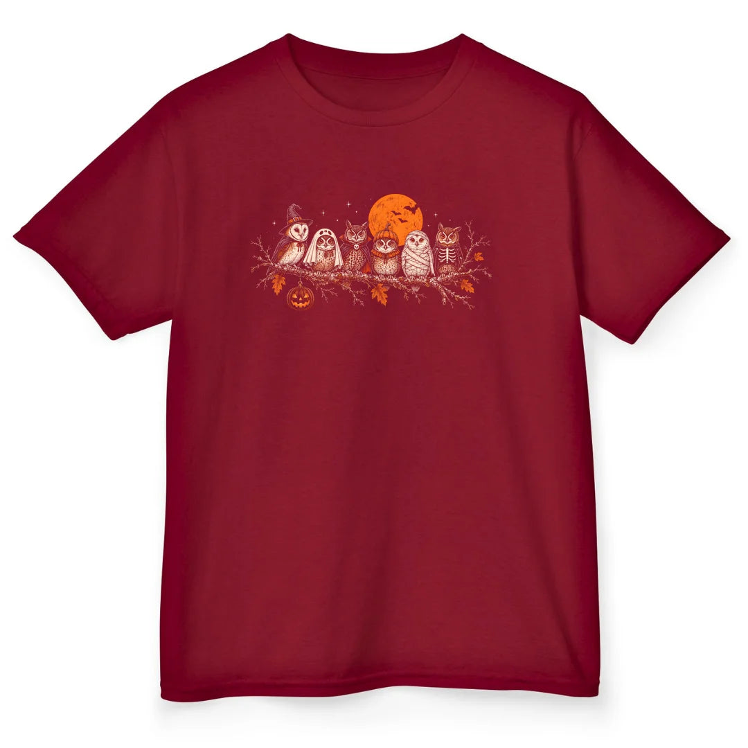 Spooky Owl Branch - Cardinal Red