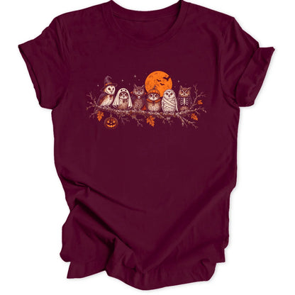 Spooky Owl Branch - Maroon