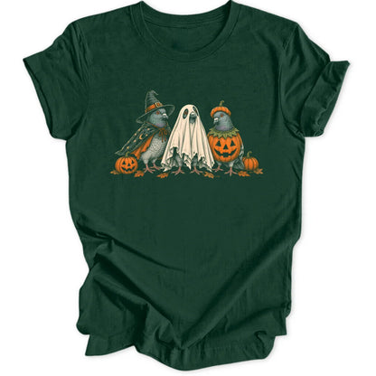 Spooky Pigeons - Forest Green