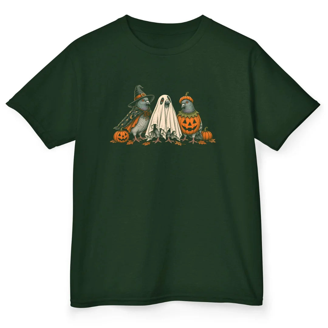 Spooky Pigeons - Forest Green