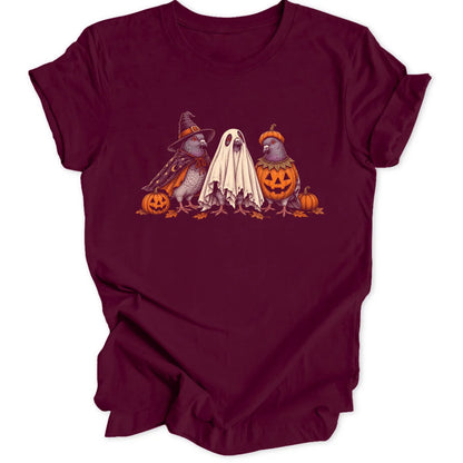 Spooky Pigeons - Maroon