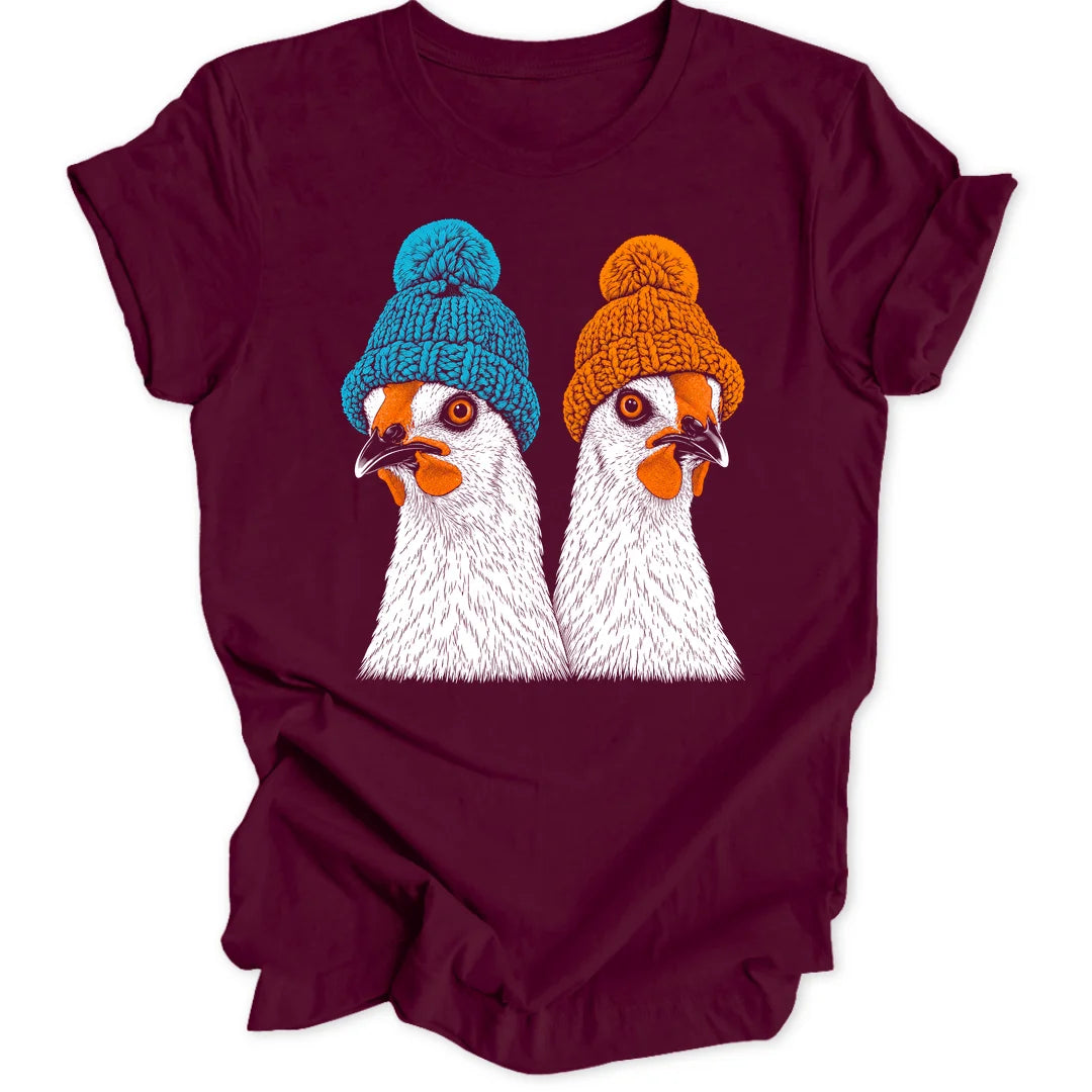 Beanie Chickens - Maroon