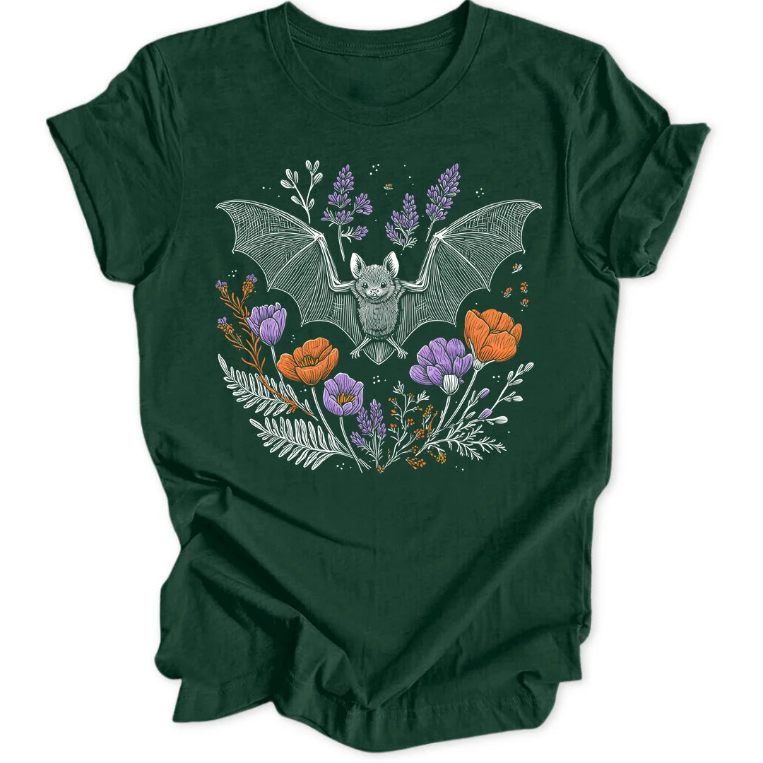 Botanical Bat - Forest Green