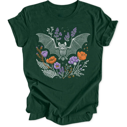 Botanical Bat - Forest Green