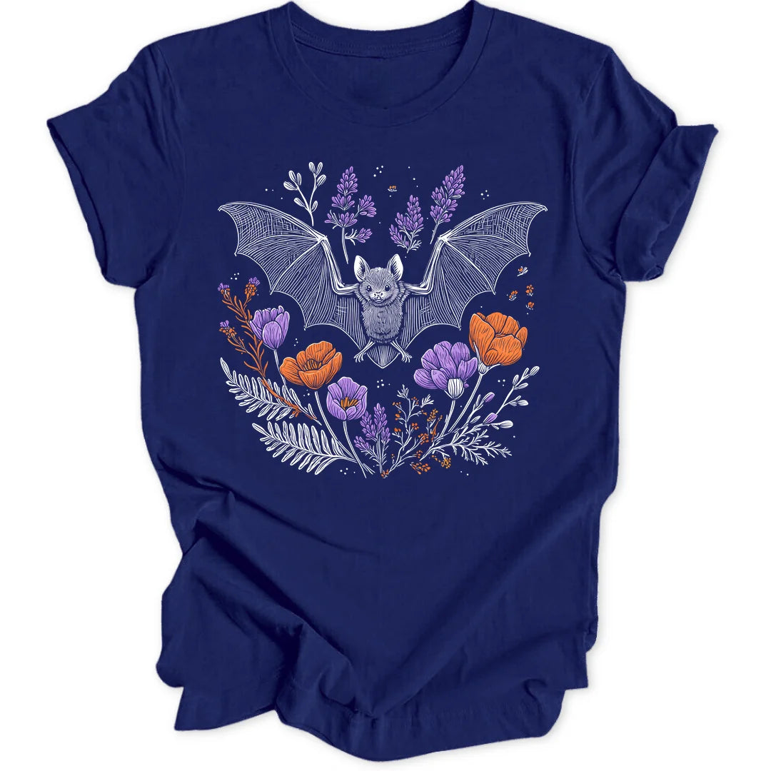 Botanical Bat - Navy