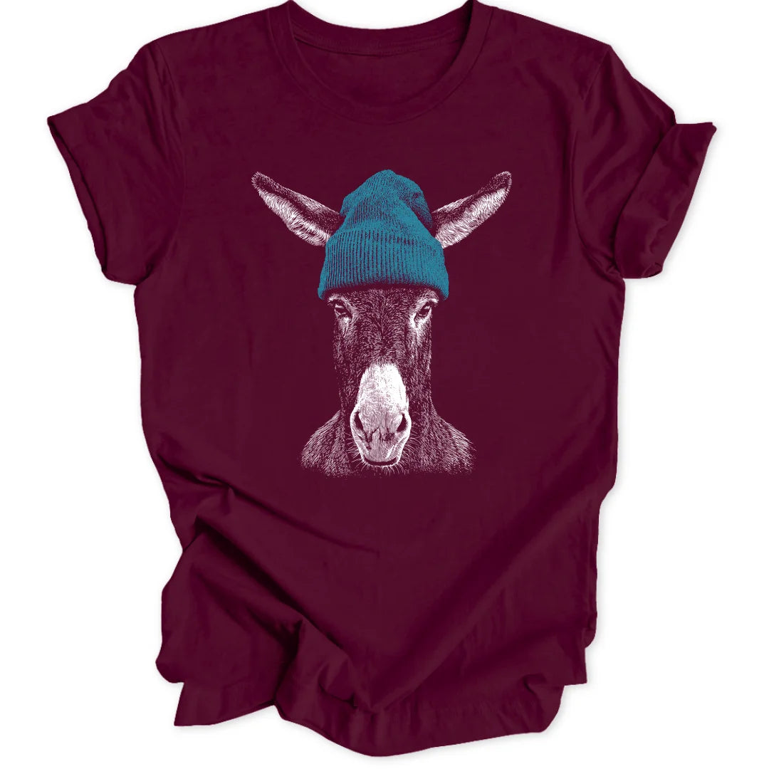 Beanie Donkey - Maroon