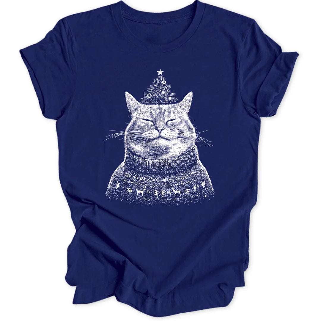 Christmas Cat - Navy