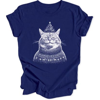 Christmas Cat - Navy
