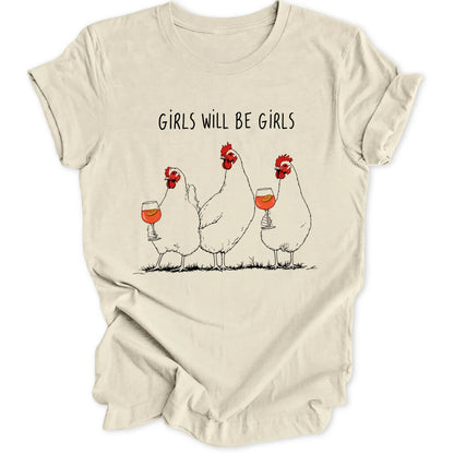 Girls Chickens - Natural