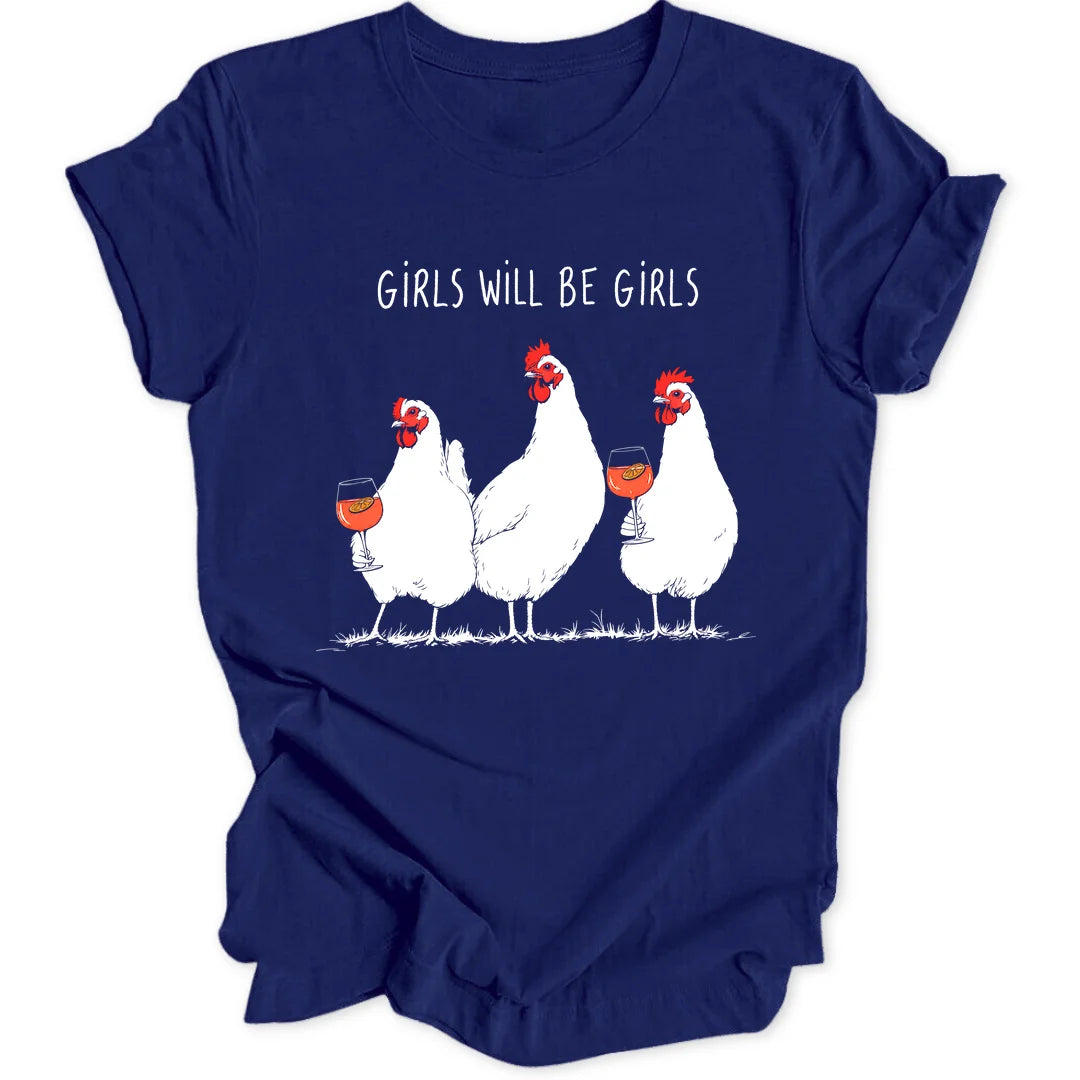 Girls Chickens - Navy