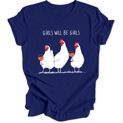 Girls Chickens - Navy